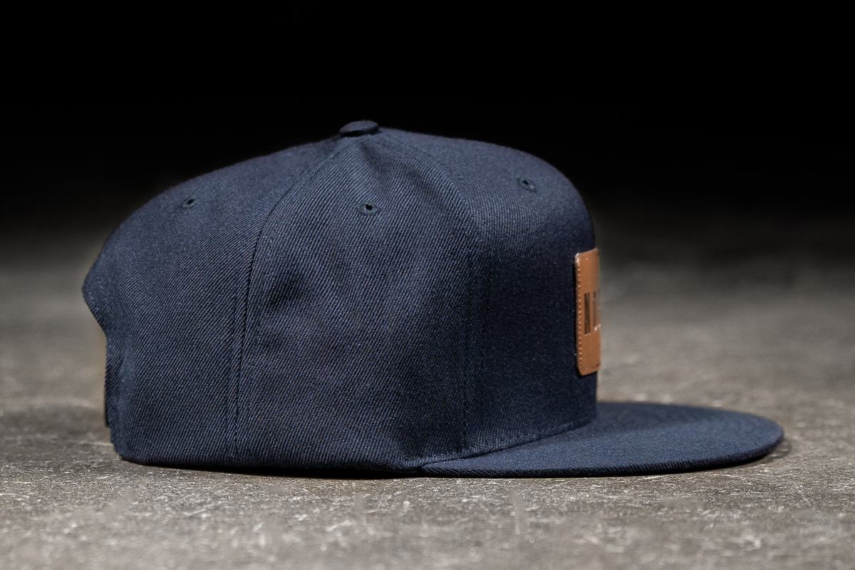 Nobull Flat-Brim Snapback Men's Hats Navy | Australia (AB1204)